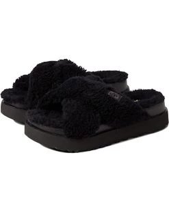 UGG Slippers Fuzz Sugar Cross Slide