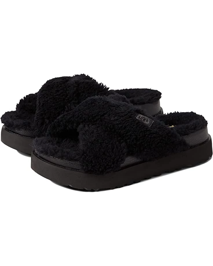 UGG Slippers Fuzz Sugar Cross Slide 3 UGG Slippers Fuzz Sugar Cross Slide