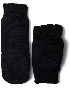 UGG Gloves Knit Flip Mitten with Leather Palm Patch