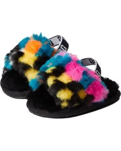 UGG Kids Slippers Fluff Yeah Slide Checks (Infant/Toddler)