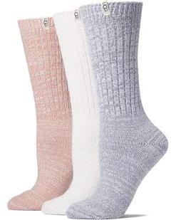 UGG Socks Rib Knit Slouch Crew 3-Pack