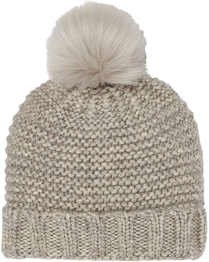 UGG Kids Hats Knit Hat with Faux Fur Pom and Knit Mittens Set (Toddler/Little Kids) 4 UGG Kids Hats Knit Hat with Faux Fur Pom and Knit Mittens Set (Toddler/Little Kids) - Image 2