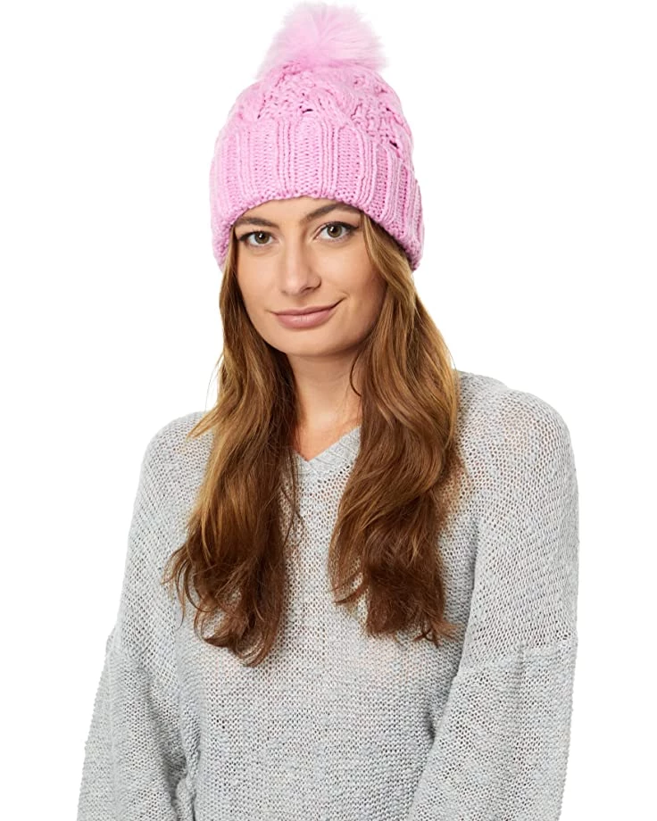 UGG Hats Knit Cable Beanie with Faux Fur Pom 9 UGG Hats Knit Cable Beanie with Faux Fur Pom - Image 7