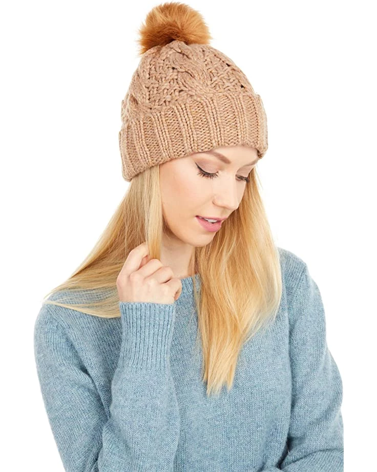 UGG Hats Knit Cable Beanie with Faux Fur Pom 7 UGG Hats Knit Cable Beanie with Faux Fur Pom - Image 5